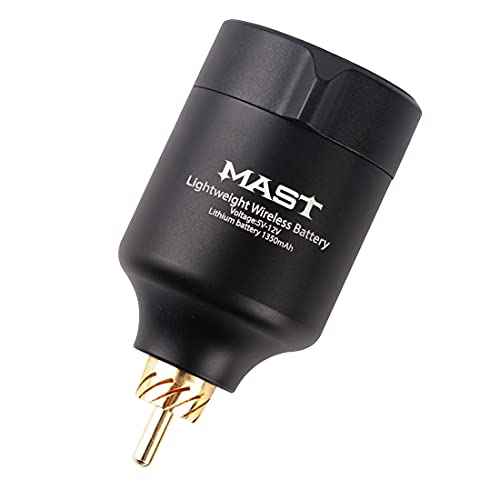 Mast T1 Tattoo Wireless Battery Power Supply Digital Display 50mm Length Lightweight for Tattoo Pen Machine (Short)