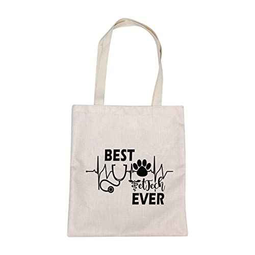 MBMSO Vet Tech Gifts Best Vet Tech Ever Makeup Bag Veterinary Technician Gifts Veterinarian Travel Bag Veterinary Office Gift