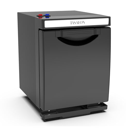 TASALON 5L Towel Warmer Hot Cabinet Box, Aluminum Inner Chamber, Removable Tray, Fast Heating for Beauty Spa Salon Massage - Black