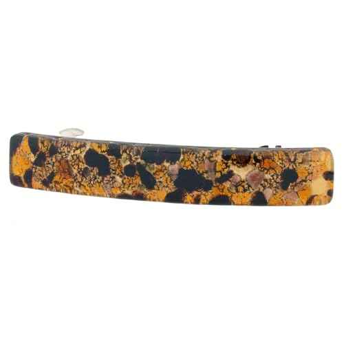 Glass Of Venice Murano Glass Venetian Reflections Hair Clip - Topaz Gold