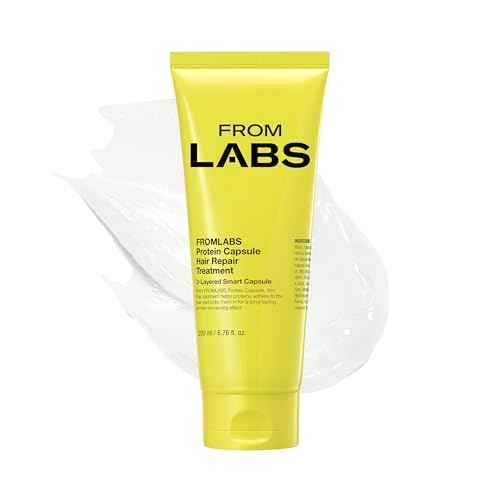 FROMLABS Protein Capsule Hair Repair Treatment, 3-Minute Keratin Hair Mask & Deep Conditioner for Damaged, Repair & Strengthen, Instant Detangling, Anti-Frizz, Low-pH, Fine-Hair Safe, 6.76 fl oz