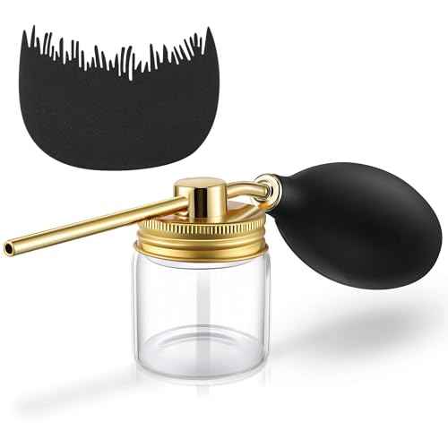 Hair Building Fiber Spray with Hairline Optimizer, Hair Fibers Spray for Hair-building, Portable Fiber Powder with Nozzle, Hairline Building Powder Accessory(Gold)