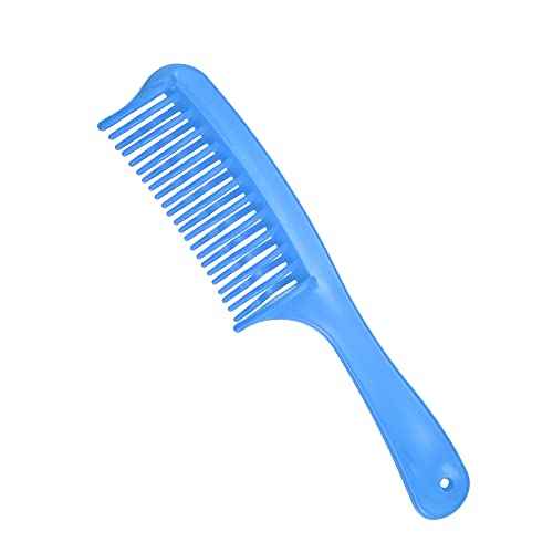 VOCOSTE Detangling Hair Comb, Double Row Tooth Hair Comb Hairdressing Styling Tool for Curly Hair, Blue, 7.87"x1.77"