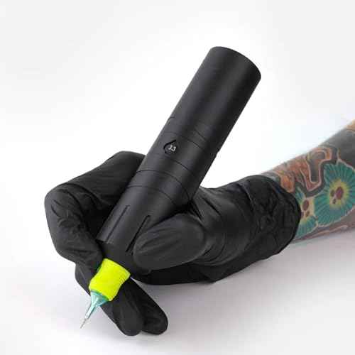 LONE Wireless Tattoo Pen Machine with 1700mAh Chargeable Battery,7 Adjustable Stroke Length Power Motor Tattoo Gun,Tattoo Rotary Machine with Extra Battery for All Cartridge Needles