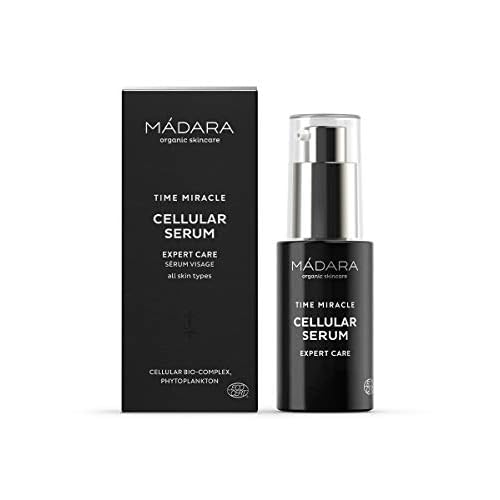 M?DARA Organic Skincare | Time Miracle Cellular Serum ? 30ml, Anti-ageing serum for face, With plant antioxidants, hyaluronic acid and birch sap, Made for mature skin, COSMOS Organic certified.