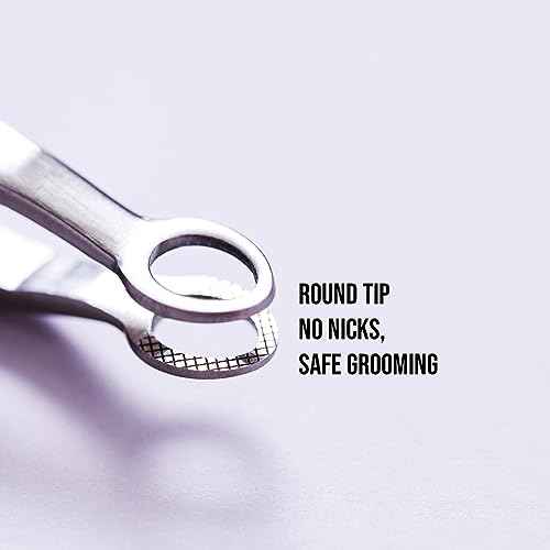 [Premium Hand-Made] Round tip Tweezers, 316 Surgical-Grade Stainless Steel for Safety, Precision tweezers, hair tweezers for plucking, Facial Hair Tweezers for Men & Women, Trim Tweezers