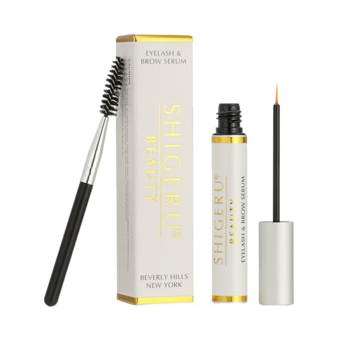 SHIGERU Lash and Brow Natural Oil-Free Growth Serum, Japanese Salon Formula for Longer, Thicker, Fuller Appearing Lashes ? 5ml