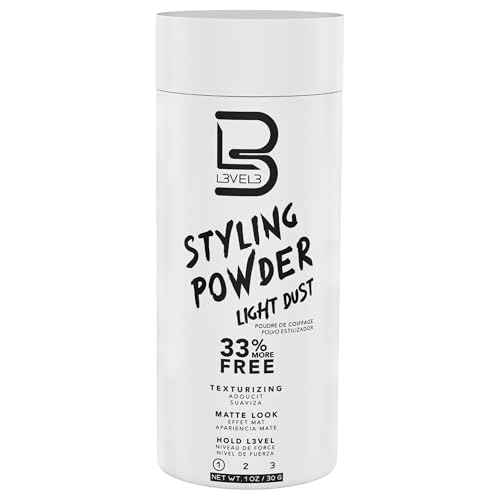 L3 Level 3 Light Hold Styling Powder - Natural Matte Hairstyle - Texturizing and Volumizing
