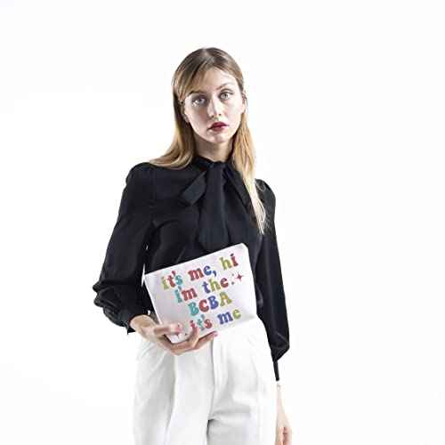 TSOTMO BCBA Zipper Makeup Bag It's Me, Hi I'm The BCBA It's Me Bag Applied Behavior Behavioral Therapist (BCBA)