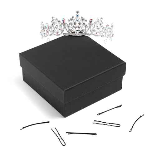 Crown Headpiece Headband Tiara for Girl Bride Wedding Hair Accessories for Bridal Birthday Party Christmas New Year Gifts Hair Band Silver