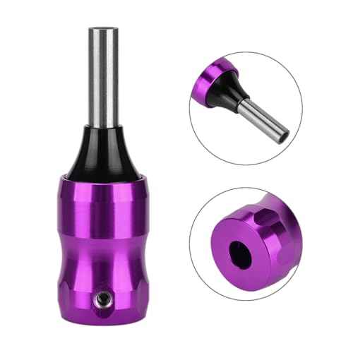 ATOMUS Tattoo Grip Handle, 24mm Short Aluminum Grip for Standard Needles 2mm Screw Lock Non-Slip Tattoo Machine Handle Lightweight Tattoo Equipment for Artists