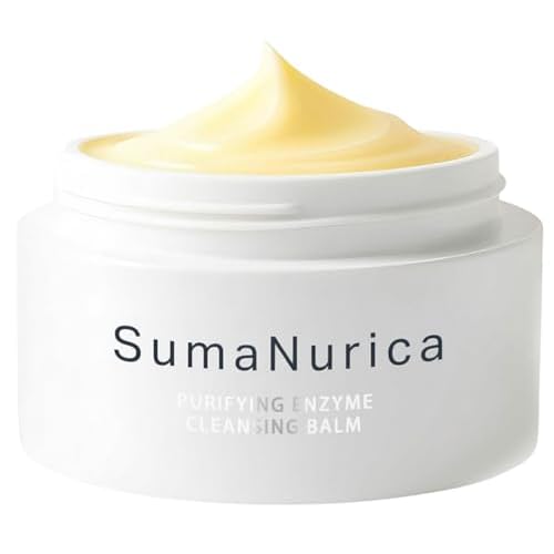 SumaNurica Purifying Enzyme Cleansing Balm, Biotech Peptide Makeup Remover, 3-in-1 Facial Oil Cleanser for Sensitive & Acne-Prone Skin, Deep Cleanse Waterproof Makeup & Impurities, 3.5oz/100g