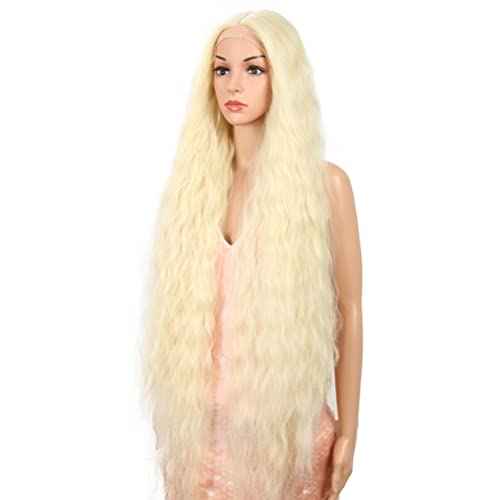 Style Icon 41¡± Lace Front Wigs Long Wavy Synthetic Wigs with Baby Hair Half Hand Tied 130% Density Wigs (41", 613)