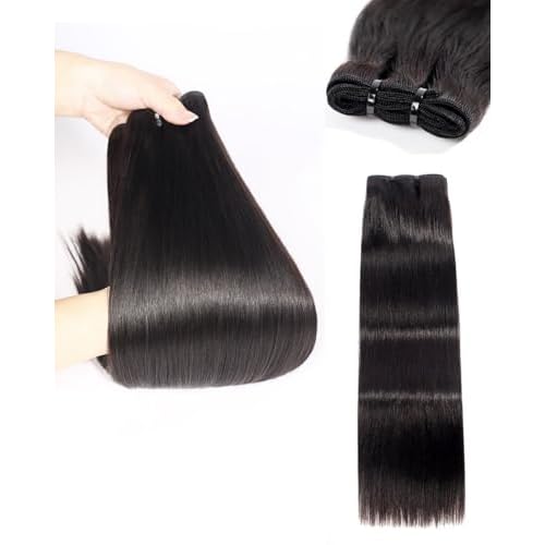 Arabella 15A Raw Straight Bundles Human Hair Natural Black Hair Bundles 100% Raw Vietnamese Human Hair,Three Times the Lifespan 18 Inch