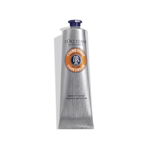 L'OCCITANE 15% Organic Shea Butter Foot Cream, Moisturizes, Soothes & Softens Feet, Repairs Cracked & Dry Heels, Fast Absorbing, Non-Greasy, Vegan