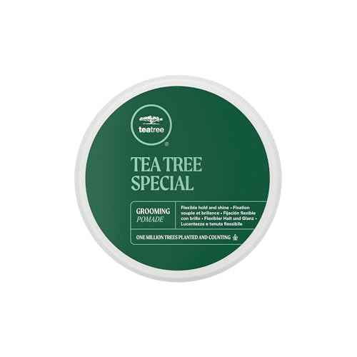 Tea Tree Grooming Pomade, Flexible Hold + Shine, For All Hair Types, Especially Wavy + Curly, 3 oz.
