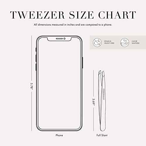 Tweezerman Exclusive Evening Blue Slant Tweezer - Hair Removal Tweezers, Stainless Steel