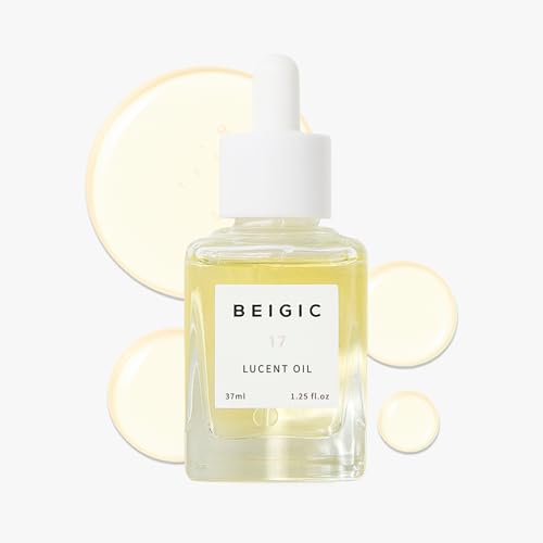 BEIGIC Lucent Oil - Vegan Face Oil Firming Hydrating Serum with Green Coffee Bean, Argan, Rosehip Oils & Squalane for Glowy Skin (1.25 Fl. Oz)
