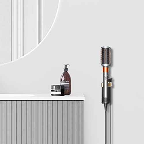 Wall Mount Holder for Hair Styling Tools - Aluminum Alloy Storage Rack for Curling Irons, Straighteners & Multi-Styler Attachments - No Drill Adhesive or Screw Mount (Black&Golden)