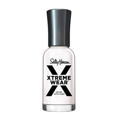 Sally Hansen Xtreme Wear, White On, Long Lasting, Chip Resistant, Semi Opaque, Shiny White Nail Polish