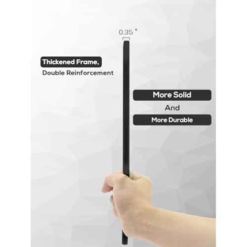 Extra Large Handheld Mirror£¬Hand Salon Mirror with Handle for Barbers, Hairdressing (Black£¬12.4" Lx 9" W)