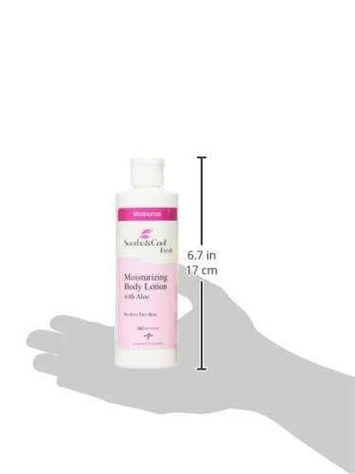 Medline Soothe & Cool Moisturizing Body Lotion, 8-oz Flip-Top Bottle, Scented, 1 Count (Pack of 2)