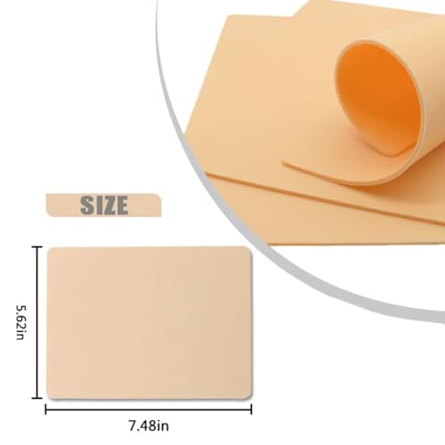 20Pcs Tattoo Skin Practice - Yuelong Blank Fake Skin Double Sides Practice Skins for Tattooing Microblading Skin-Like Blank Skin Tattoo Supplies for Beginners, Artists