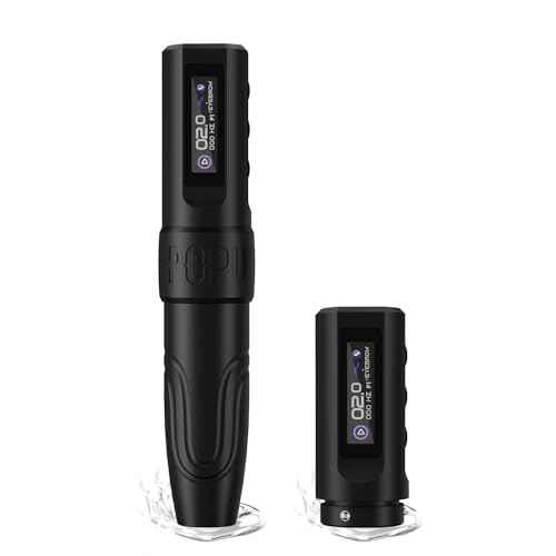 Smp Wireless Tattoo Machine Coreless Motor 3.0mm Stroke Permanent Makeup Tattoo Rotary Pen with Extra 800mAh Supply for Lips Eyebrow Hair Scalp Eyeliner Tattoo Gun Kit Starter Black(MINI DIVA)