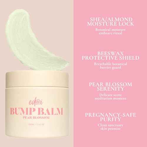 ed&i BUMP BALM for Pregnancy Stretch Mark Prevention, Belly Moisturizer for Pregnant Women With Argan Oil & Shea Butter, Bump Butter for Pregnancy, Maternity Skin Care, Stretch Marks Cream 3.4 oz
