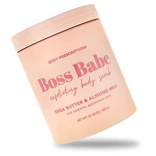 Body Prescriptions Exfoliating Body Scrub ? Body Cleanser for Nourished, Ultra-Smooth Skin, Shea Butter and Almond Milk