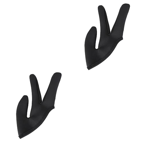 NOLITOY 2pcs Three Finger Heat Resistant Gloves for Hair Styling Curling and Straightening Finger Covers for Safe Hairdressing for Salon Use