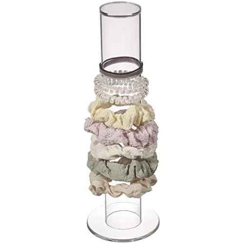 Cq acrylic Acrylic Ponytail and Scrunchie Holder Stand,Girls Bracelet Display Rack, Hair Scrunchy Holder, Vertical Bracelets and Scrunchies Holders,12 Inch High
