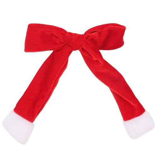 Christmas Hair Bow Clip Velvet Red Hair Clips for Girls, Long Tail Hair Bows Hairpins Winter Xmas New Year Holiday Alligator Hair Barrette for Costume Outfits Party Favors Gifts