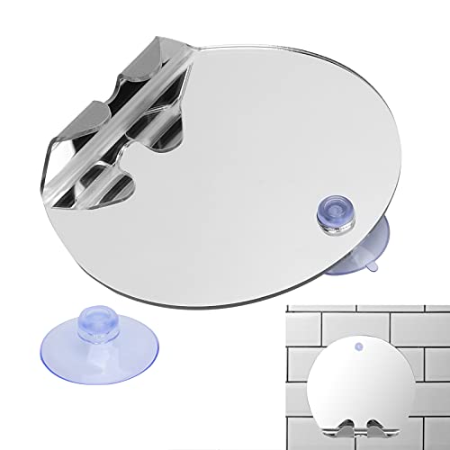 Shower Mirror, Fogless Suction Cup Mirror with Holder Suction Cup for Shower for Makeup