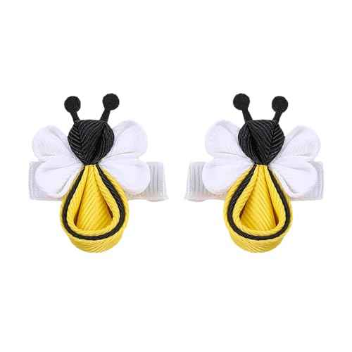 Cute Yellow Hair Clip, Bee Hair Clips, Bee Hair Accessories, Funny Yellow Fabric Spring Hairstyle Barrettes, Birthday, Christmas Gift for Sister, Girlfriend, daughter (2 Pcs)