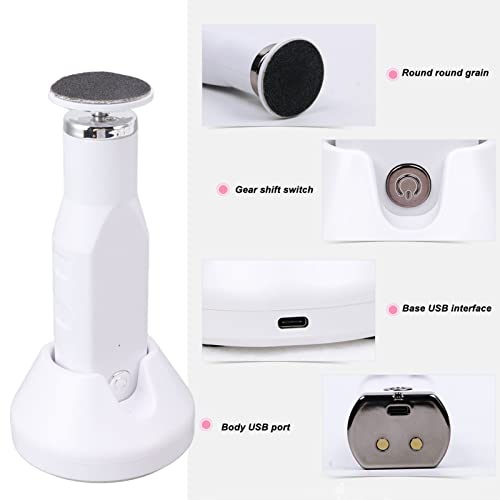 Electric Foot File, Electric Callus Remover Removable Washable Adjustable USB Interface Electric Foot Callus Remover