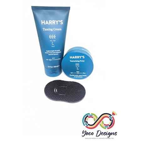 Style Harrys Hair Taming Cream+Texturizing Hair Putty for Men+bundled pocket comb