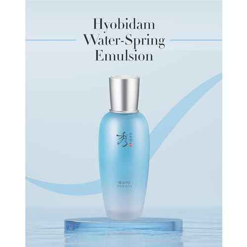 Sooryehan Hyobidam Water-Spring Emulsion (130ml/4.4fl oz) - Lightweight Moisturizer for Elasticity, Hydrating Lotion. Premium Korean Skin Care. Fermented Ginseng, Hyaluronic Acid,