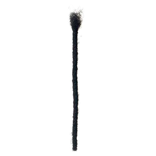 Human Hair Dreadlocks Extension Handmade Locs Small Size(diameter 0.4cm) 14inch 30 Strands/pack Natural Black #1B