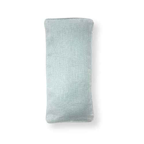 Sacksy Thyme Organic Linen Eye Pillow - Lavender & Flaxseed for Relaxation, Yoga, Stress Relief - Microwavable Heating Pad & Cool Compress - Made in USA - Gifts for Meditation