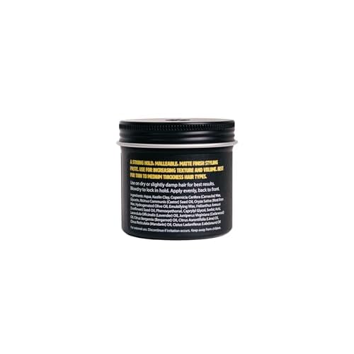 O'Douds Matte Paste - Natural Styling Clay for Men - Strong Hold for Maximum Volume & Texture with Matte Finish - Vegan & Plant-Based - Labdanum & Lime Scent (4oz)
