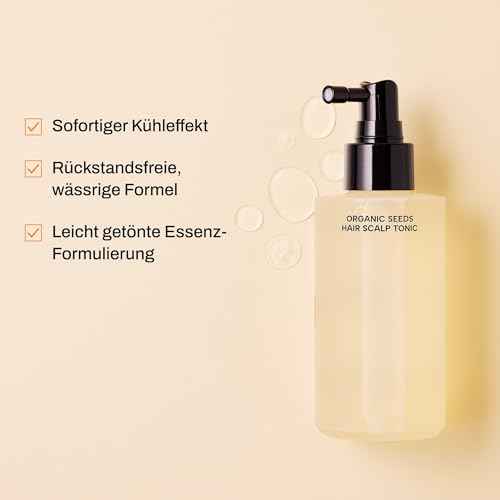 Whamisa Organic Seeds Hair Scalp Tonic, Fermented Postbiotic Formula for Revitalizing Scalp, Scalp Conditioning, Root Care, Hair Growth, Dry Scalp, Cooling (165ml)
