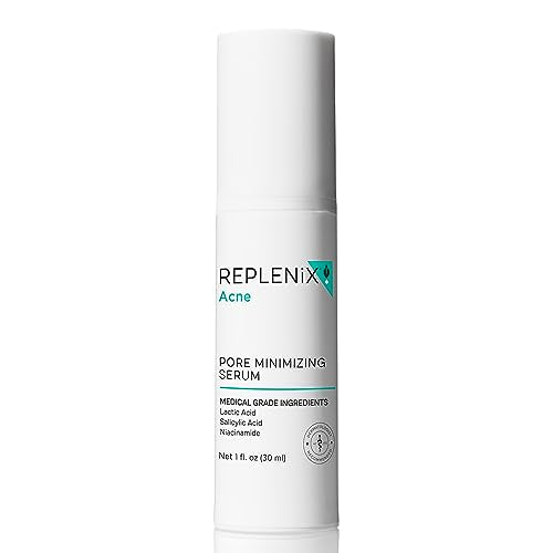Replenix Pore Minimizing Face Serum with Medical-Grade Niacinamide, Lactic & Salicylic Acids, Dermatologist-Recommended for Large Pores & Uneven Skin (1 fl. oz)