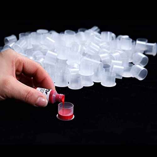 Tattoo Ink Caps Cups with Base,Tattoo Ink Cups Caps 300pcs #11 Small #14 Medium #17 Large Size Pigment Caps Microblading Ink Cups with Base for Tattoo Pigment Ink Tattoo Machine Kits Supplies