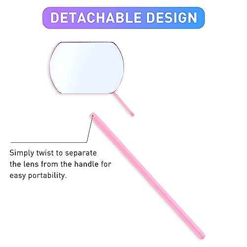 TBWHL Heart-Shaped Travel Handheld Mirror, Cosmetic Hand Looking Glass with Handle Hand Held for Shaving Single-Sided Portable Travel Vanity Mirror Men & Women (Lash Mirror & Heart Mirror, 2)