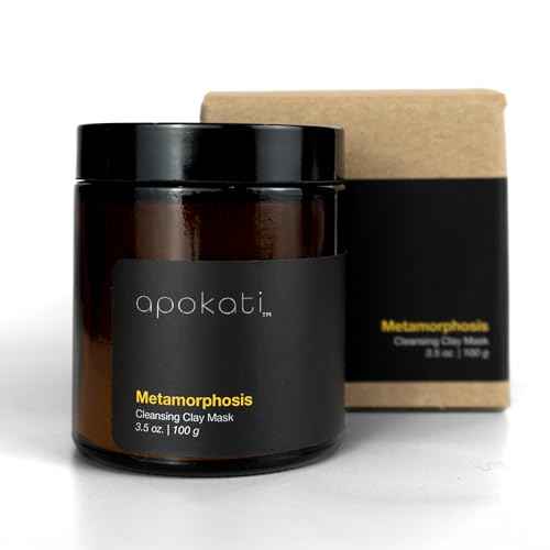 Metamorphosis Cleansing Clay Mask with Organic Herbs, Natural Resins, and Mineral-Rich Formula, Suitable for Sensitive Skin, 3.5oz (100g)