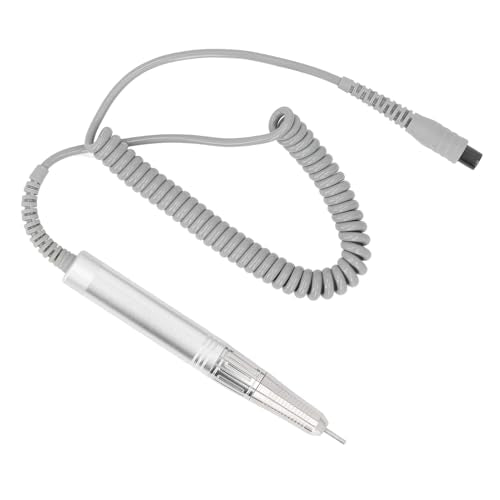 Nail Drill Handpiece Replacement,Adjustable High Speed Quiet Replacement Handle,Nail Drills Handle Machine,for Nail Polishing Machine (Silver)