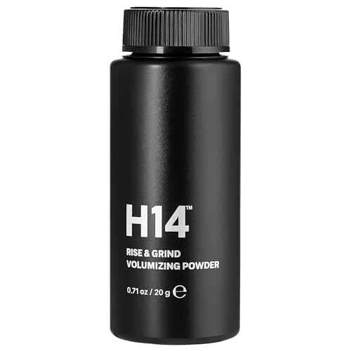 H14 Rise & Grind Hair Powder for Men ? Volumizing Matte Finish Styling Dust with Extra Hold ? Lightweight Thickening Powder with Pea Extract & Acai Oil ? Residue-Free Texture Booster, 0.71 oz
