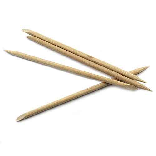 5PCS Orange Sticks for Nails Wooden Cuticle Pusher Sticks Manicure Pedicure Nail Care Rhinestone Picker Tool Non-Toxic,Skin-Safe Wooden Nail Stick