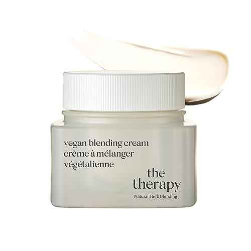 The Face Shop The Therapy Vegan Blending Cream Face Moisturizer - Soothing, Anti-Aging, Anti-Wrinkle, Firming Cream - Refillable - Face Cream Ideal for Sensitive & Dry Skin - Korean Skin Care